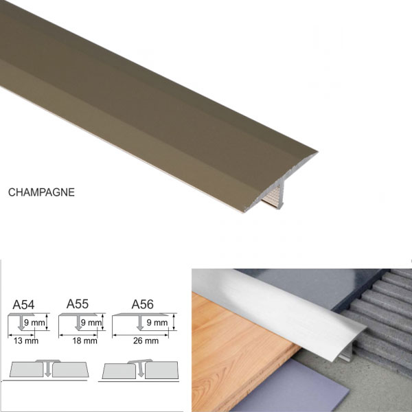 Threshold Trim T Bar Transition Trim For Tiles Aluminium