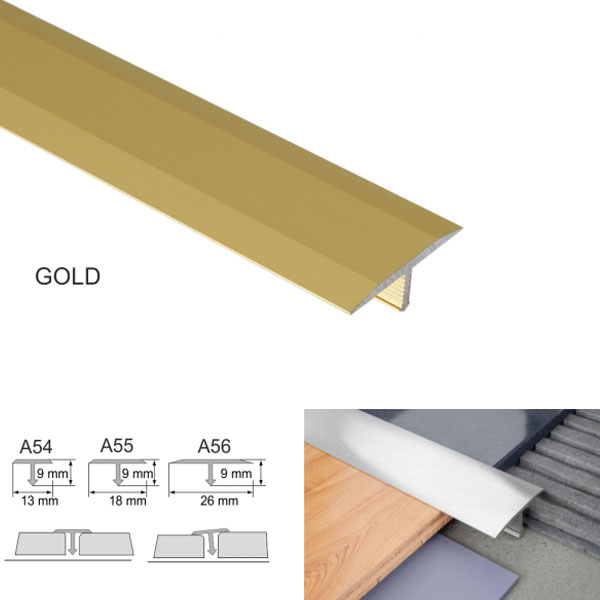 Threshold Trim T Bar Transition Trim For Tiles Anodised Aluminium