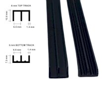 Top & Bottom Double Channel Vivarium Glass Runners Track