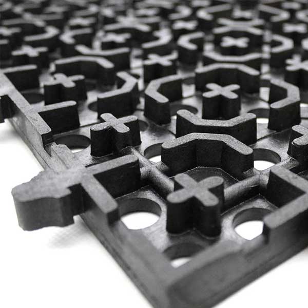 Interlocking Tough Deck Tile Matting for Wet Floors