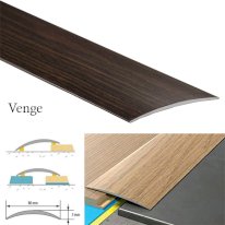 80mm Transition Strip Carpet Cover Door Floor Threshold Self-Adhesive Aluminium Wood Effect