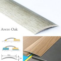 80mm Transition Strip Carpet Cover Door Floor Threshold Self-Adhesive Aluminium Wood Effect