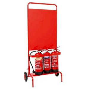 Triple Extinguisher Fire Point Trolley 