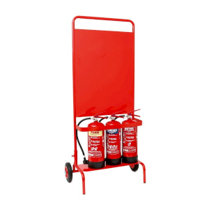 Triple Extinguisher Fire Point Trolley 