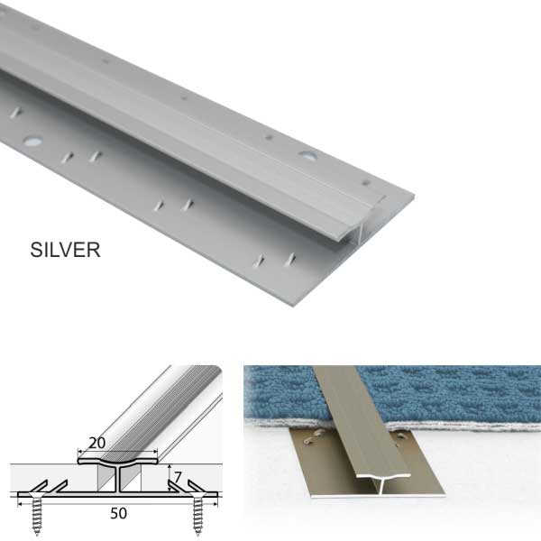 Twin Grip Carpet Profile 18um thick coating Aluminum