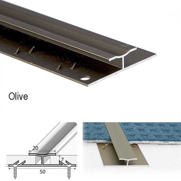 Twin Grip Carpet Profile 18um thick coating Aluminum