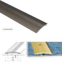 Twin Grip Joining Carpet to Carpet Threshold Strip Aluminum