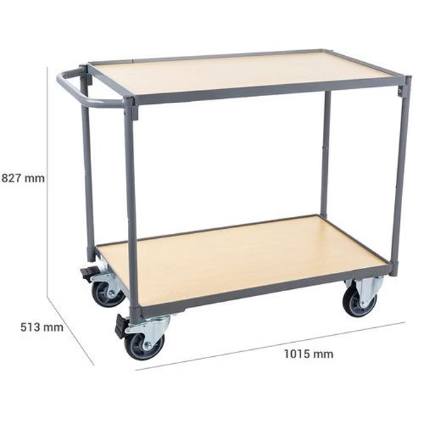 Two Shelf Trolley with 250kg Capacity