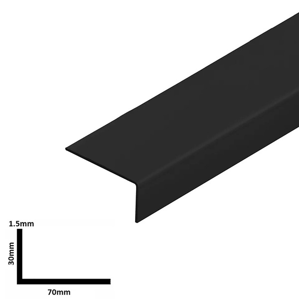 Unequal Angle Plastic Trim – PVC Rigid Corner Edging Cover Strip 1m