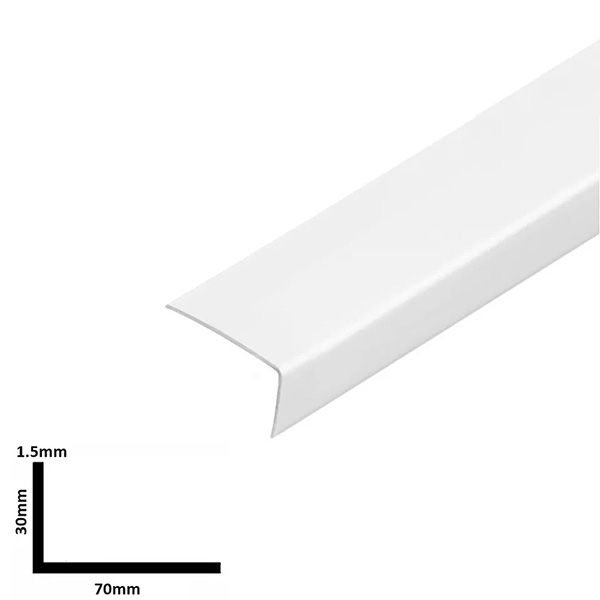 Unequal Angle Plastic Trim – PVC Rigid Corner Edging Cover Strip 1m