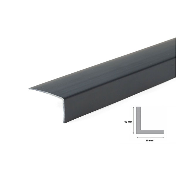 Unequal Anthracite Plastic Pvc Corner 90 Degree Angle Trim 1 Metre