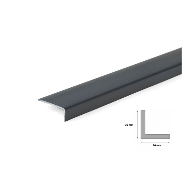 Unequal Anthracite Plastic Pvc Corner 90 Degree Angle Trim 1 Metre