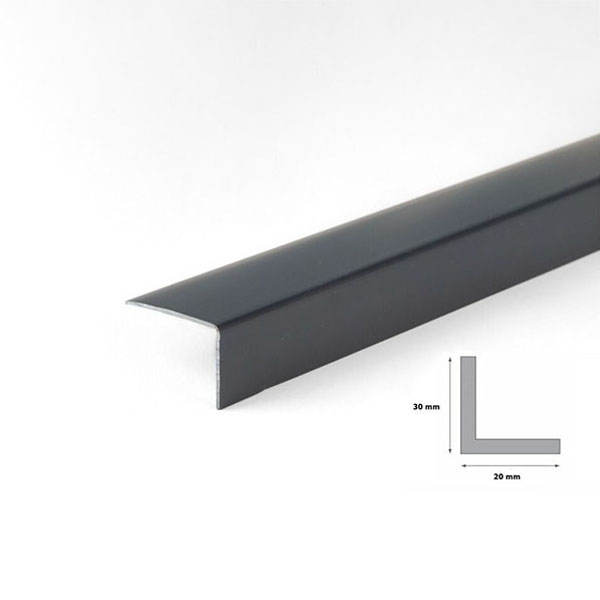 Unequal Anthracite Plastic Pvc Corner 90 Degree Angle Trim 1 Metre