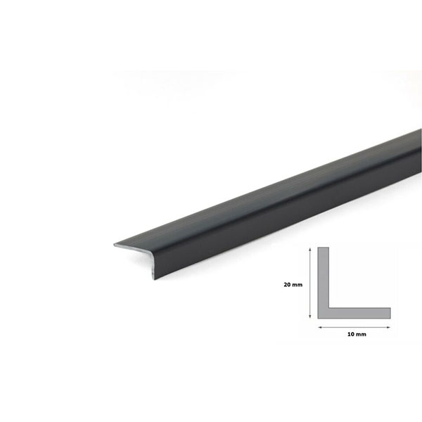 Unequal Anthracite Plastic Pvc Corner 90 Degree Angle Trim 1 Metre