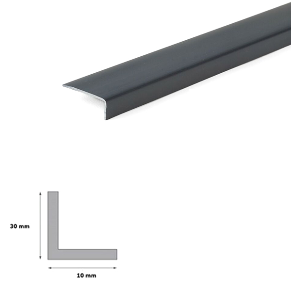 Unequal Anthracite Plastic Pvc Corner 90 Degree Angle Trim 1 Metre