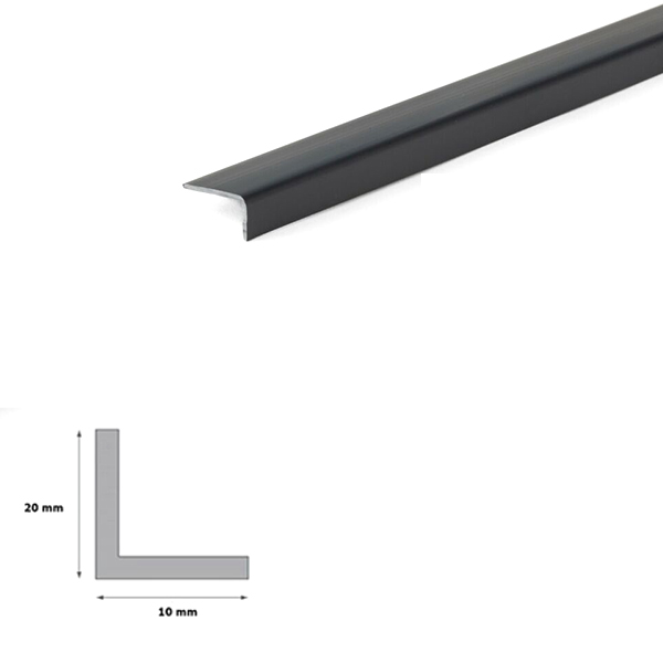 Unequal Anthracite Plastic Pvc Corner 90 Degree Angle Trim 1 Metre