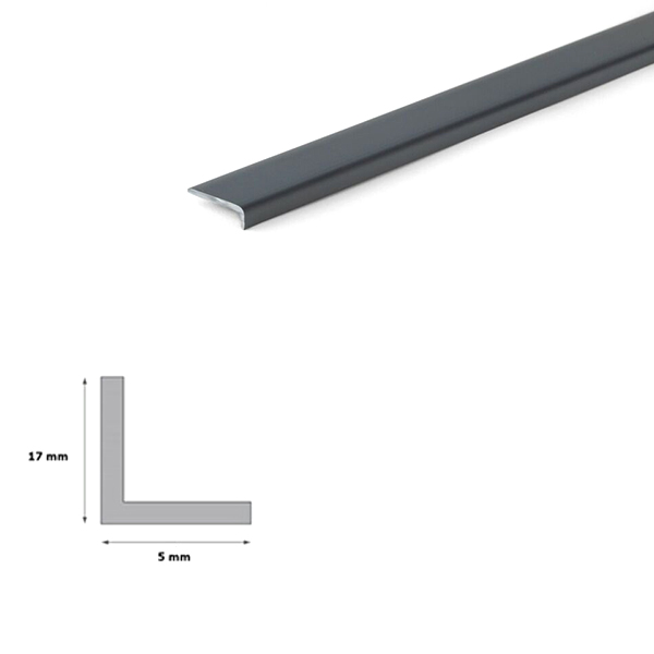 Unequal Anthracite Plastic Pvc Corner 90 Degree Angle Trim 1 Metre
