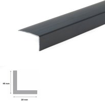 Unequal Anthracite Plastic Pvc Corner 90 Degree Angle Trim 1 Metre