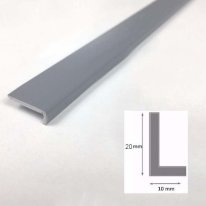2.5m Long Unequal Gray Plastic PVC Corner 90 Degree Angle Trim Various Size 