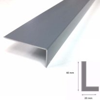 2.5m Long Unequal Gray Plastic PVC Corner 90 Degree Angle Trim Various Size 