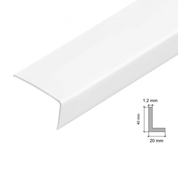 Unequal Plastic PVC Corner 90 Degree Angle Trim 2.5m Long