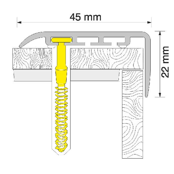 UPVC Stair Nosing Wooden Finish
