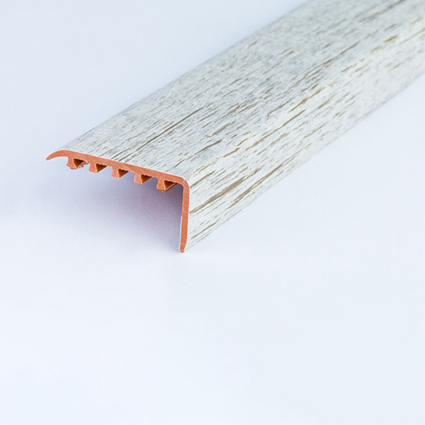 UPVC Wood Effect 45 x 22m Stair Edge Trim Nosing Trim