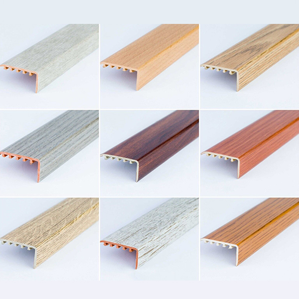 UPVC Wood Effect 45 x 22m Stair Edge Trim Nosing Trim