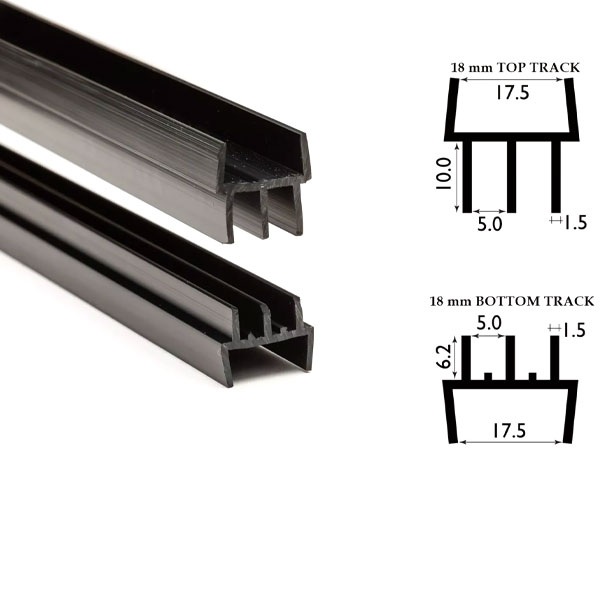 Vivarium Durable & Versatile Glass Runners Track Double Channel - 4mm Top & Bottom