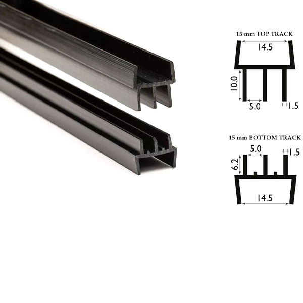 Vivarium Durable & Versatile Glass Runners Track Double Channel - 4mm Top & Bottom