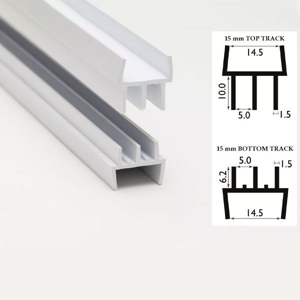 Vivarium Durable & Versatile Glass Runners Track Double Channel - 4mm Top & Bottom