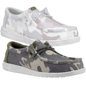 Wally Washed Camouflage Slip-Ons 