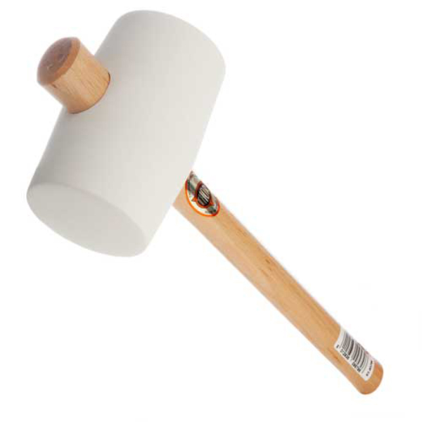White Head Rubber Mallet with Self Locking Handle - 1450g