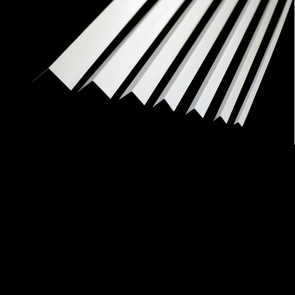 White Plastic Pvc Corner 90 Degree Angle Trim - 1m Long
