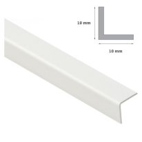 White Plastic Pvc Corner 90 Degree Angle Trim - 1m Long