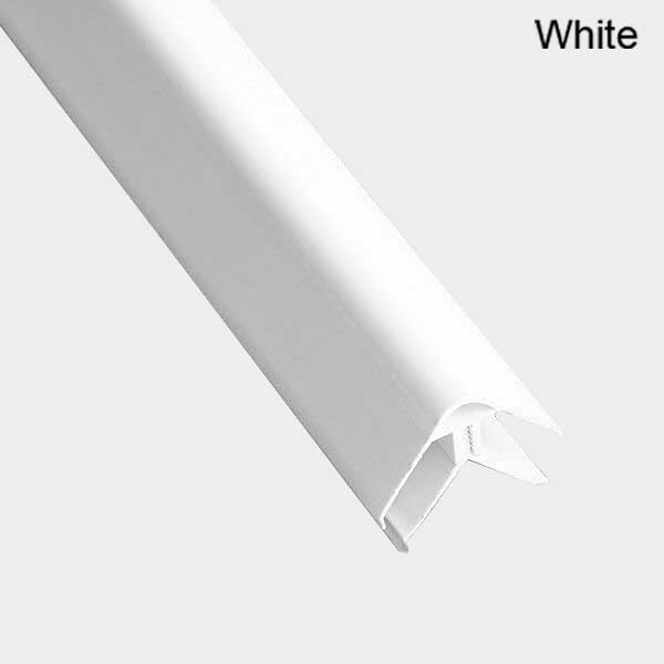 White PVC 2-Part Universal Corner Connector for 7.5–8mm Panels
