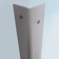 White UPVC Corner wall protector 300 mm to 1220 mm Length with 50 mm return legs