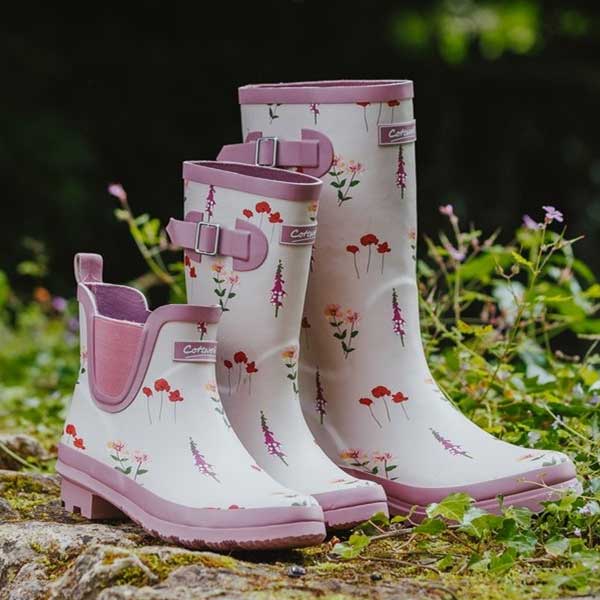 Wildflower Low-Cut Wellington Boots