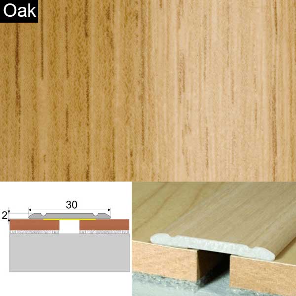 Wood Effect Self Adhesive Door Threashold Door Floor Trim Aluminium