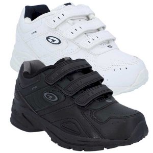 XT115 Triple Touch Fastening Black Trainer for Kids
