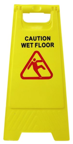 Yellow A-Frame Plastic Wet Floor Signs 