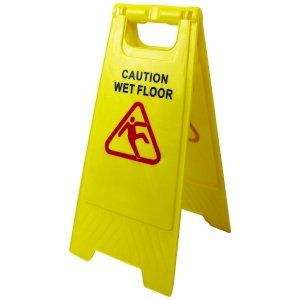 Yellow A-Frame Plastic Wet Floor Signs 
