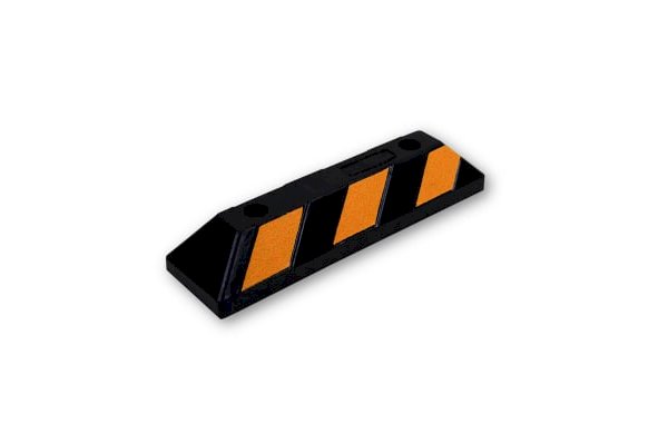 Yellow/Black Recycled Rubber Wheel Stop