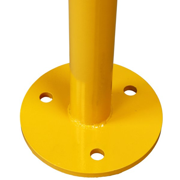 Yellow Fixed Parking Security Post Barrier