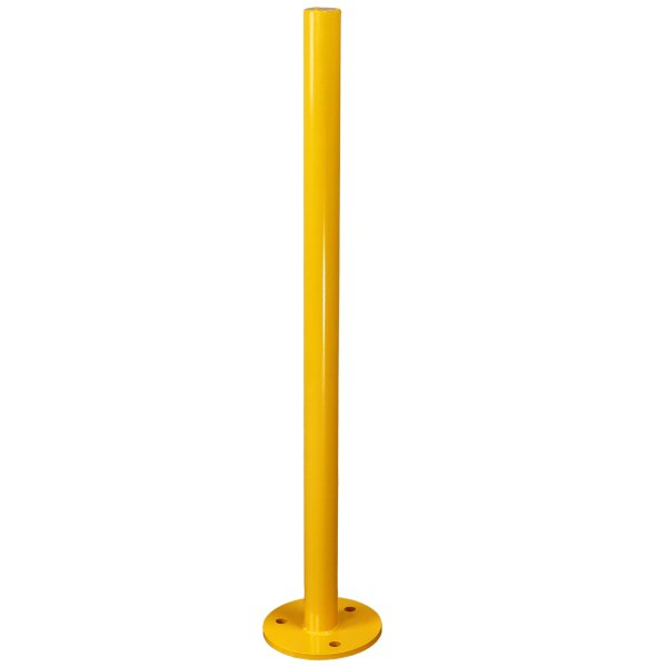 Yellow Fixed Parking Security Post Barrier