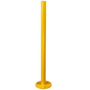 Yellow Fixed Parking Security Post Barrier