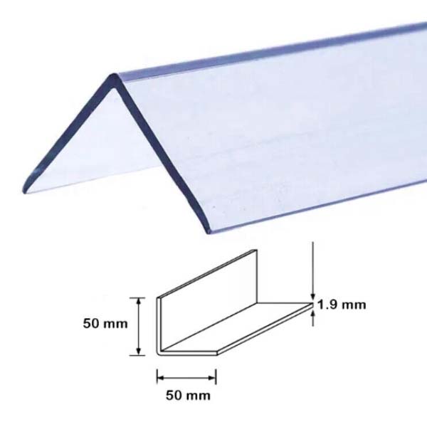 Buy High Quality Clear Wall Protector Plastic PVC Corner 90 Degree Angle Trim Moulding 2.44m Long
